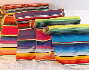 Mexican Saltillo Serape Table Runners 4 Count 102" x 12" Great For Fiesta Picnic - Picture 1 of 5