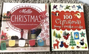 Usborne 100 Christmas Things to Make and Do + MOLLIE MAKE CHRISTMAS HC - Picture 1 of 9