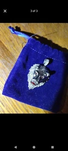 Beautiful New Lion Head Pendant Ruby And Cubic Zirconia - Picture 1 of 3
