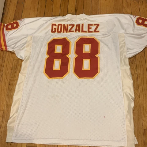 Reebok Kansas City Chiefs Tony Gonzalez White Stitch Football Jersey 56 Mens NFL Cover