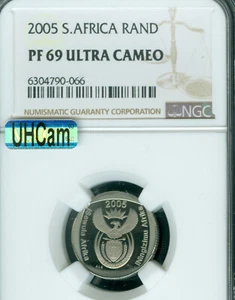 2005 SOUTH AFRICA 1 RAND NGC PF69 MAC FINEST GRADE SPOTLESS 1944 MINTED *  - Picture 1 of 2