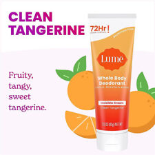 Desodorante de cuerpo entero Lume crema limpia mandarina segura para la piel 72 horas control de olores 3 oz