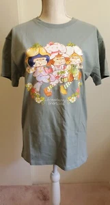 Strawberry Shortcake and Friends Soft Sage Green T-shirt Tee Top Size Medium NEW - Picture 1 of 6