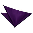 Purple Handkerchief Hanky Satin Plain Solid Mens Formal Accessory by DQT