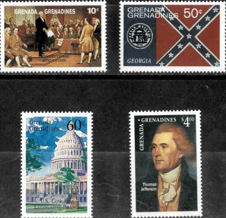 Granadinas 1987 - Constitución - Juego de 4 estampillas - Scott #914-7 - MNH Foto 1 de 1