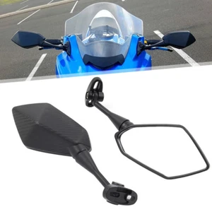 2pcs Carbon Fiber Look Rear View Side Mirrors For Honda CBR600RR 2003-2025 - Picture 1 of 11