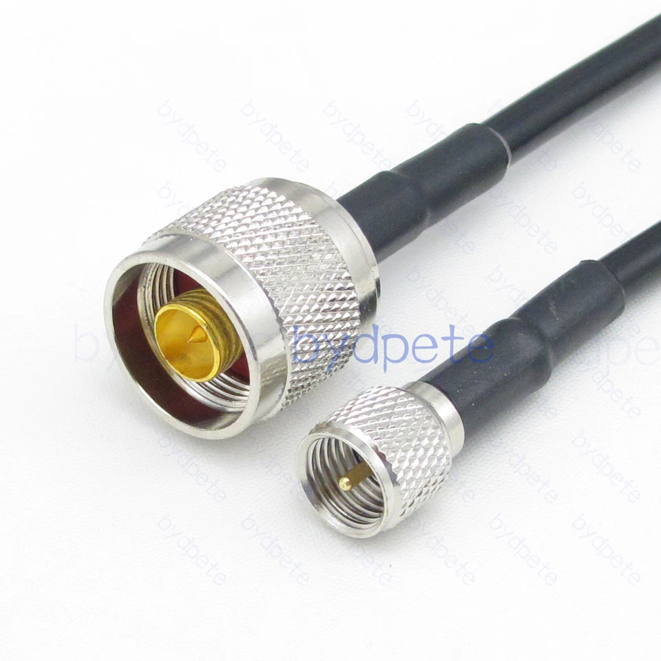 Mini UHF male plug to N Type male RF Pigtail RG58 Coax coaxial Cable 20inch 50cm - Image 1 of 1