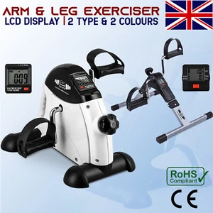 Mini Exercise Bike Portable Pedal Exerciser Resistance Cycle Indoor Gym Fitness - Picture 1 of 41