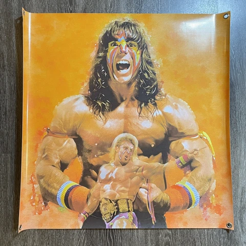 Rare Retro "Ultimate Warrior" 36"x36" Vinyl Poster - Excellent Condition Cover