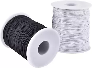 Elastic String for Bracelets, 2 Rolls 1 Mm Sturdy Stretchy Elastic Cord for Jewe - Picture 1 of 8