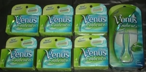 26 GILLETTE Venus Embrace Razor Refills 5 Blades Cartridges Handle Shaver USA - Picture 1 of 2