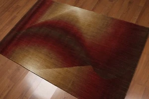 4' x 6' Nourison 100% wool pile area rug 4x6 Modern Abstract Red - Picture 1 of 5