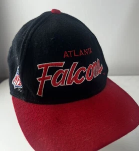 Sports Specialties Hat Cap Atlanta Falcons Wool Fitted Spellout Sewn NFL 7 1/4 - Picture 1 of 4