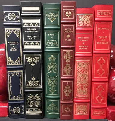 Lot of 6 Franklin Library Leather-Hardback Books Great Classic Writers - Image 1 of 4