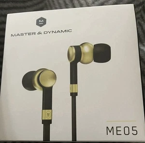 MASTER &DAYNAMIC ME05 INEAR WIRED HEADPHONES BRASS BRAND New With TAG - Picture 1 of 6