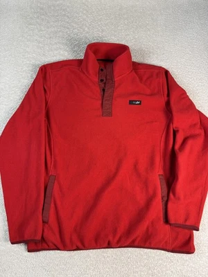 Oakley Pullover Mens Large Red Fleece Snap Button Jacket Outdoor 90s Y2k Style - Image 1 of 4
