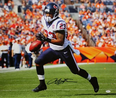 Arian Foster 亲笔签名 20x24 德克萨斯人跑步帆布-JSA W 认证 — 第 1/4 张图片