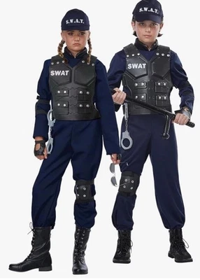 Disfraz California JUNIOR SWAT Policía Niño Grande 10-12 - ¡NUEVO! #246 Foto 1 de 2