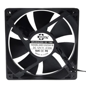 120X120X25mm 3P 3-Pin Dual Ball 120mm 12cm Waterproof Dustproof IP68 Cooling Fan - Picture 1 of 6