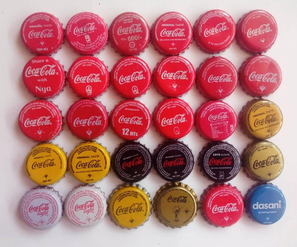 Kenia - JUEGO DE 30 tapas surtidas de Coca Cola (usadas) Foto 1 de 1