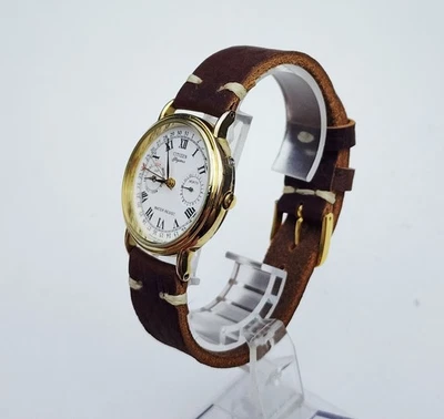 Reloj Hombre JAPÓN Vintage 1990 Chapado en Oro MULTIFUNCIÓN CITIZEN 6355-G30003 Foto 1 de 4