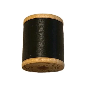Vintage Silk Thread Belding Corticelli  Black Silk Fly Thread / Wood / Sz A 50y - Picture 1 of 3