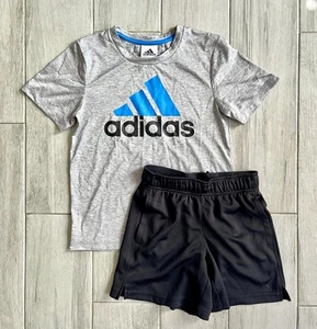 Set of 2 Boy's 6-7 yrs Adidas Logo T-Shirt DSG Athletic Shorts - Picture 1 of 7