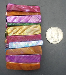 Buntes Abalone/Perlmutt MOP Muschel Stretch Armband 1,75" breit - Bild 1 von 2