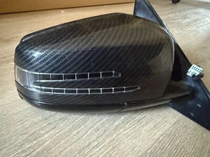 W212 E-Class & W204 C-Class Passenger Side Mirror With Carbon Fiber Mirror Cap - Picture 1 of 5