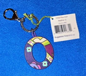 Vera Bradley Heather O Initial Keychain 13119-1440 Letter "O" Initial Key Chain - Picture 1 of 6