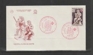 France 1967 SG1772 FDC (Dieppe) Red Cross Fund-Ivories in Dieppe Museum 623Red - Picture 1 of 1