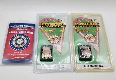MLB Randy Johnson & Alex Rodriguez Pinheads Collectible Pin & Armed Forces Night - Image 1 of 2