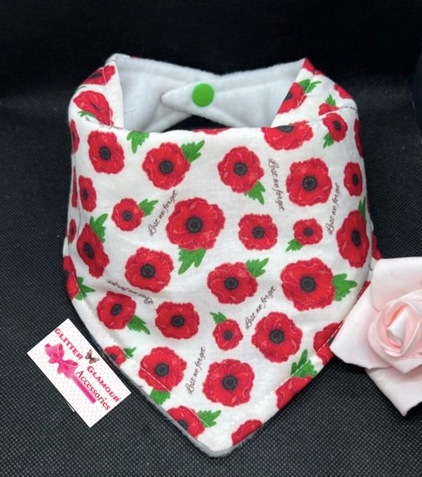 GIRL*GLAMOUR Poppy Dribble Bib Baby Food Nappy Red
