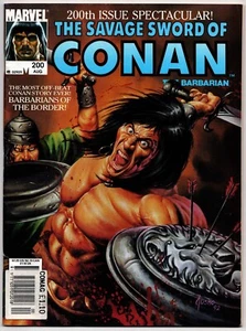 Savage Sword of Conan Vol 1 No 200 Aug 1992 (FN/VFN) (7.0) Marvel B&W Magazine - Imagen 1 de 2