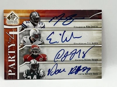 2009 SP Signature Edition Party Of 4 #P-WIJM Jenkins/Weddle/Morgan/Revis #d/35 - Image 1 of 4
