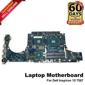 Dell Inspiron 15 7567 Motherboard i7-7700HQ 2.8GHz Quad Core LA-D993P P84C9 - Picture 1 of 7