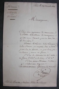 Treffen von Lothringen nach Frankreich. Wert des Ecu an Minister Antoine Roy.1817 - Bild 1 von 1