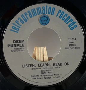 DEEP PURPLE 45 RPM RIVER DEEP MOUNTAIN HIGH / LISTEN, LEARN, READ ON—VG - Imagen 1 de 4
