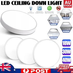Round LED Ceiling Down Light Ultra-THIN Oyster Lamp Modern Cool Light18W/30W/40W - Picture 1 of 15