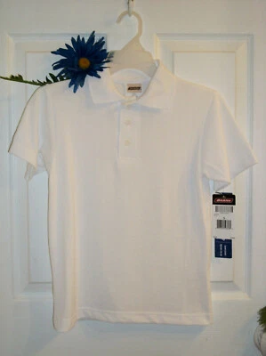 DICKIES Boys Sz 8 Small Polo Shirt Short Sleeve White NWT - Image 1 of 4
