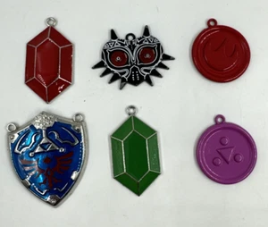 Nintendo The Legend of Zelda Shield Majora's Mask Enamel Necklace Pen Lot of (6) - Picture 1 of 5