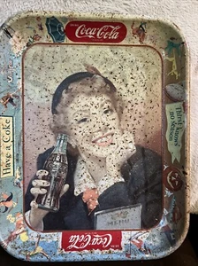 Coca Cola Sammlerstücke Antik Tablett - Bild 1 von 16