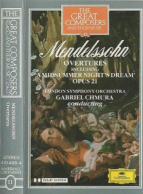 Mendelsohn Chmura LSO Overtures CASSETTE ALBUM Great Composers 11 Deutsche Gram  - Image 1 of 4