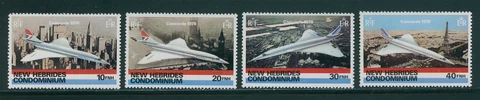 New Hebrides (BR) Scott #254-257 MNH Concorde SST CV$5+ 396303 Cover