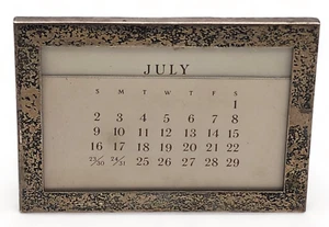 VINTAGE Sterling Silver Perpetual Calendar NO MONOGRAM - Picture 1 of 4