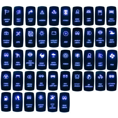 2024 Backlit Light Control Rocker Toggle Switch Button For ARB Carling OFF ROAD - Image 1 of 2