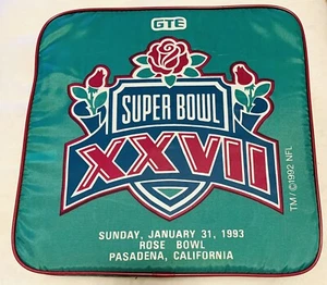 1993 NFL Super Bowl XXVII Football Seat Cushion Pasadena Stadium GTE Giveaway - Picture 1 of 10