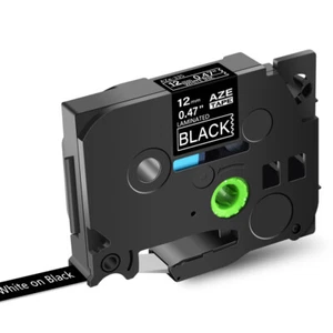 1PK Compatible with Brother P-Touch TZ-335 White on Black 0.47" Label Tape 12mm - Picture 1 of 11