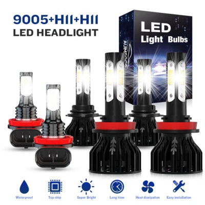 White For Honda CR-Z 2011-2016 Bulbs Kit Led Car Light Hi-Lo Beam Fog Light - Image 1 of 4