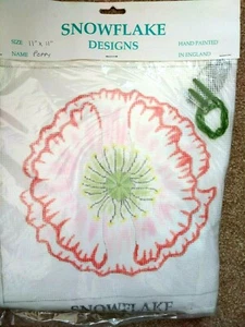 Needlework Tapestry Kit. Hand Painted Poppy Cushion Front. One only. From Life. - Picture 1 of 9